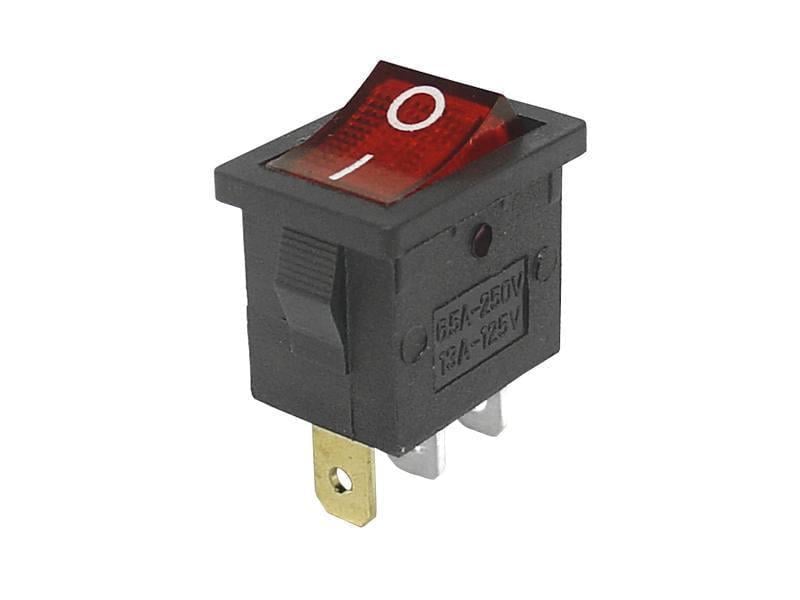 Переключатель IRS-701AC ON-OFF 6.5 А 220В с подсветкой Красный (LX3084C)
