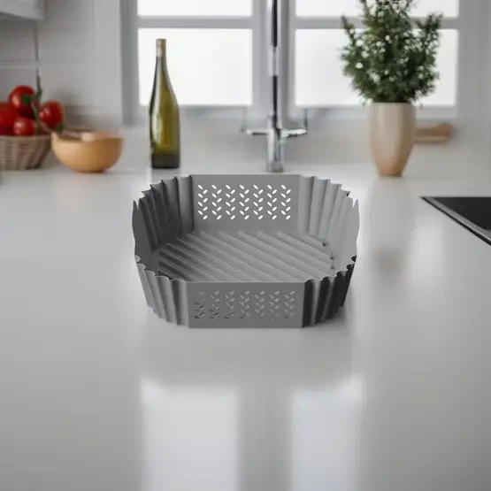 Форма силиконовая для аэрогриля мультипечи ребриста Серый (SAMS-18S) Форма силиконовая для аэрогриля мультипечи ребриста Серый (SAMS-18S)