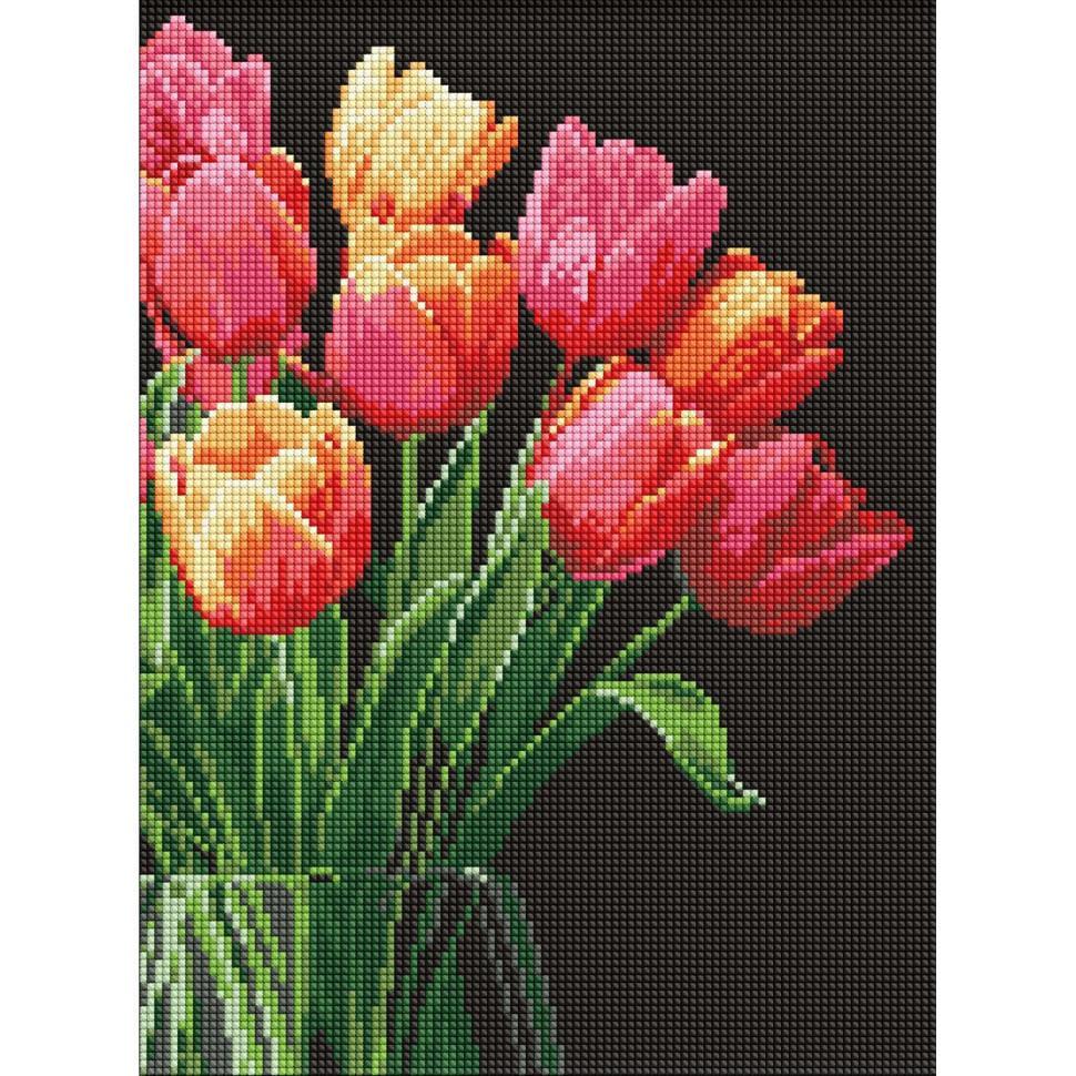 Алмазная мозаика Ideyka Аромат тюльпанов 30x40 см (AMO8030)