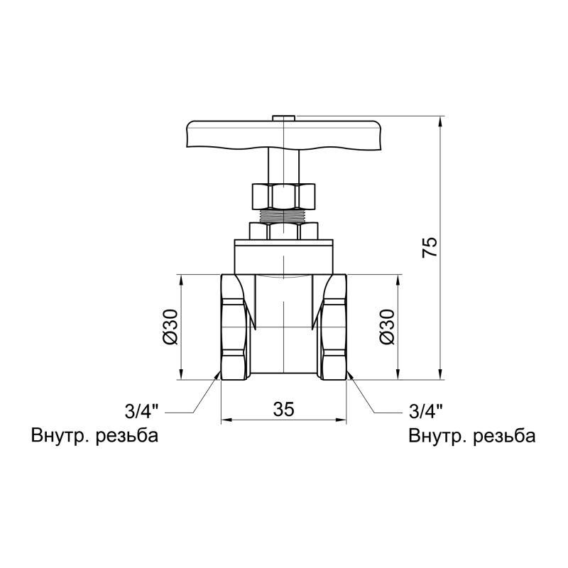 Засувка SD Plus 3/4" ВР SD25020 (VRM00004651) - фото 2