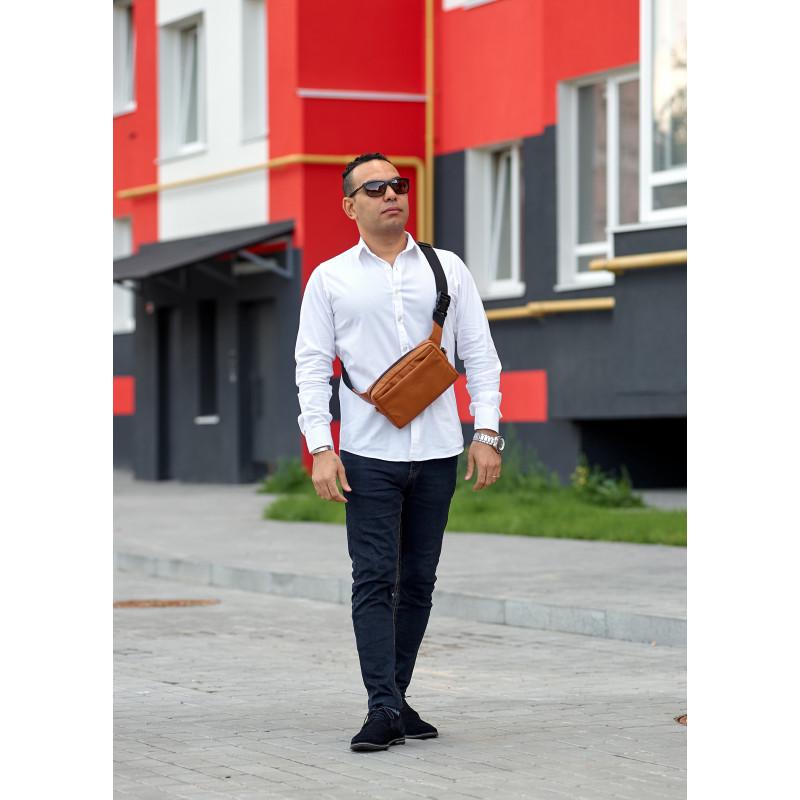 Сумка бананка мужская Sambag 0ST 24x16x6 см Черный - фото 4 Сумка бананка мужская Sambag 0ST 24x16x6 см Черный - фото 4