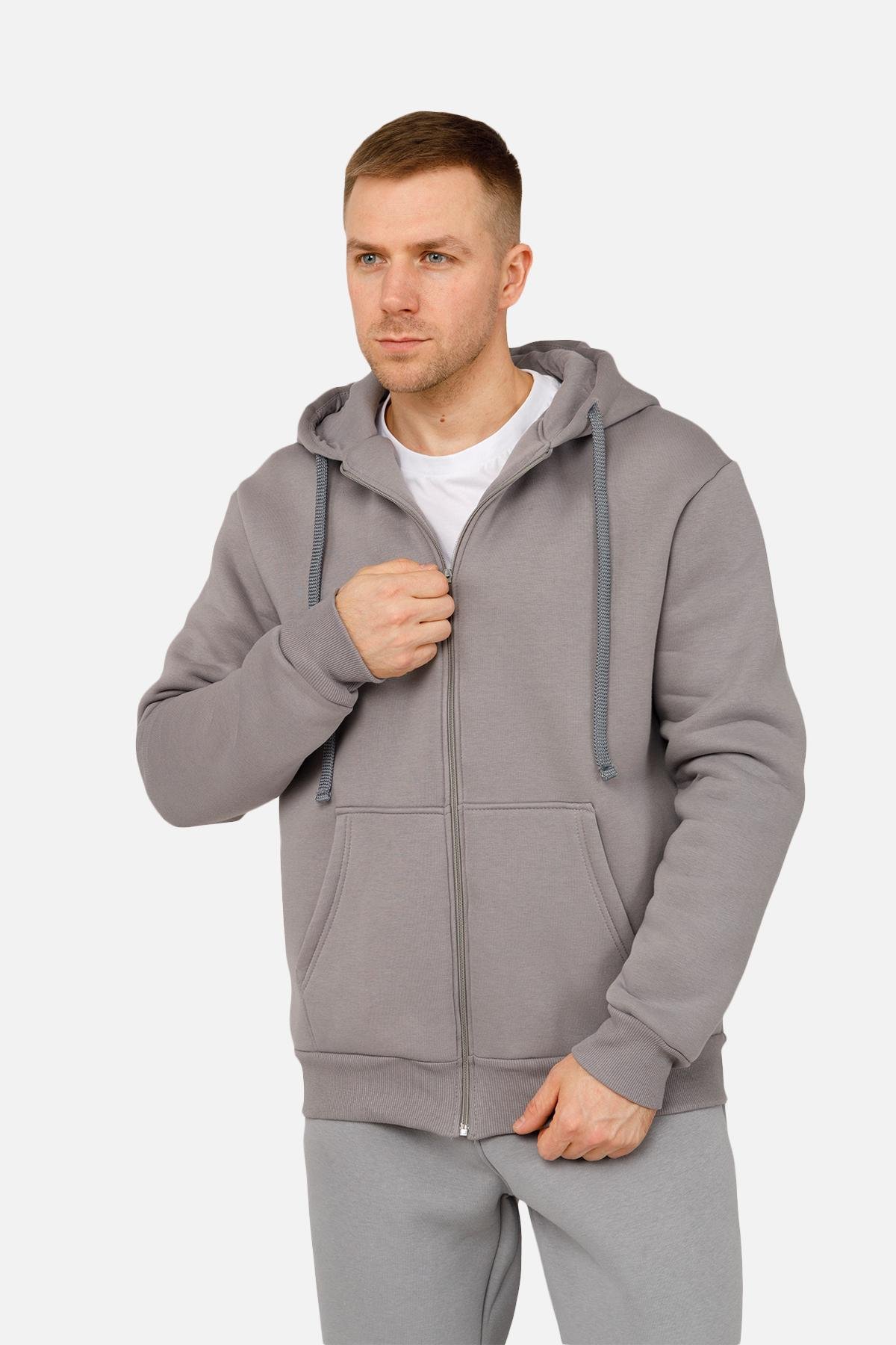 Толстовка чоловіча на блискавці ЦБ-00254630 р. 46 Світло-сірий (SKT001005008) - фото 3 Толстовка чоловіча на блискавці ЦБ-00254630 р. 46 Світло-сірий (SKT001005008) - фото 3