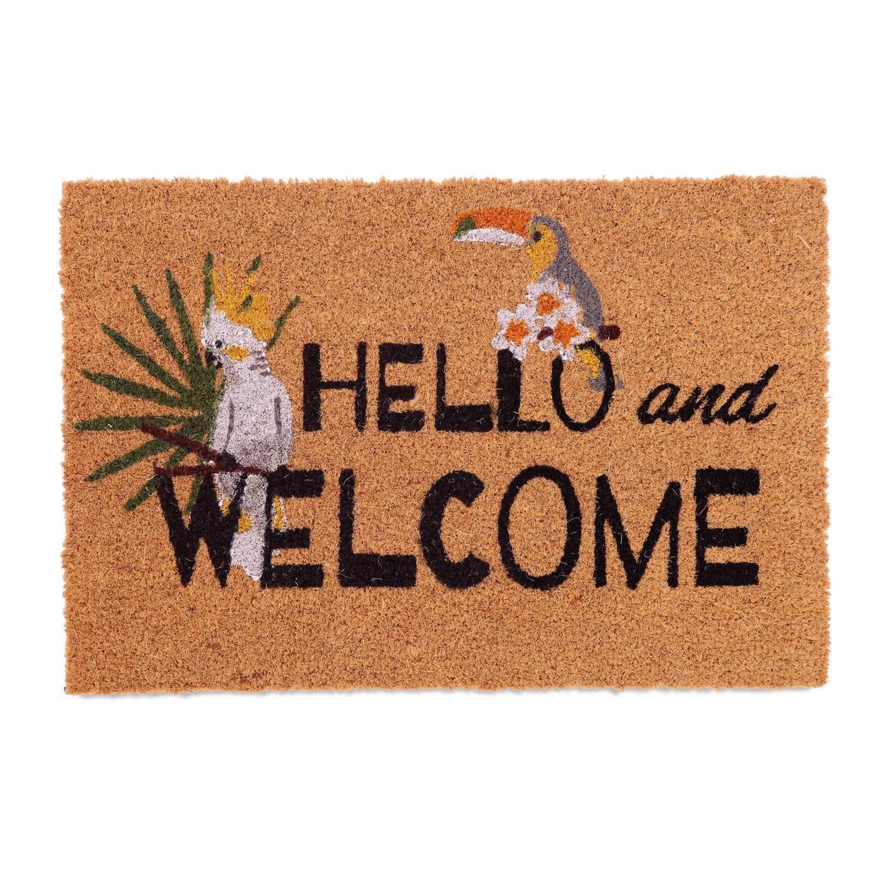 Коврик Relaxdays Hello and welcome кокосовое волокно 60x40 см (10046173) Коврик Relaxdays Hello and welcome кокосовое волокно 60x40 см (10046173)