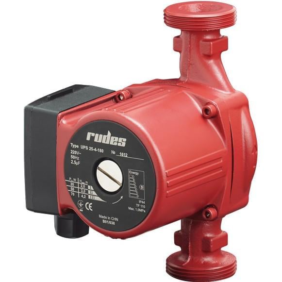 Циркуляционный насос Rudes UPS 25-4-180 и гайки Hmax 4,2 м Qmax 45 л/мин 70 Вт