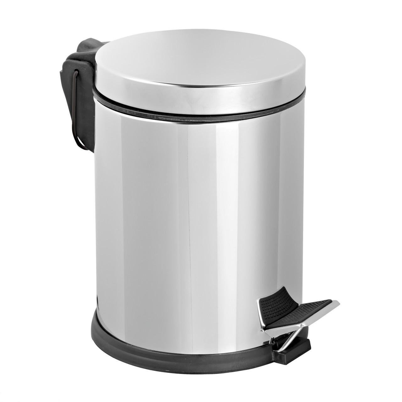 Мусорное ведро нержавеющая сталь глянцевая хромированная 12 л (3700-312)