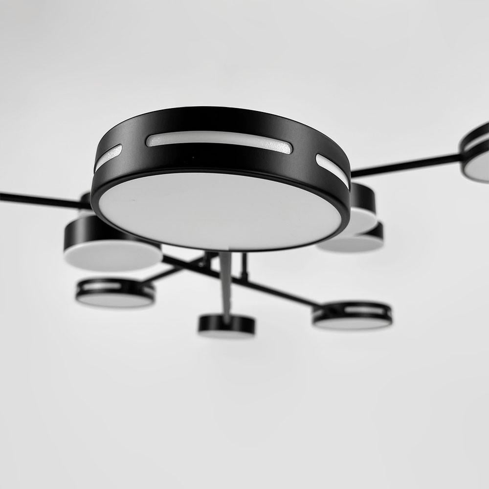 Люстра стельова на 5/5 світлових кругів Ø 90 см Чорний (77031/5/5 BK) - фото 5