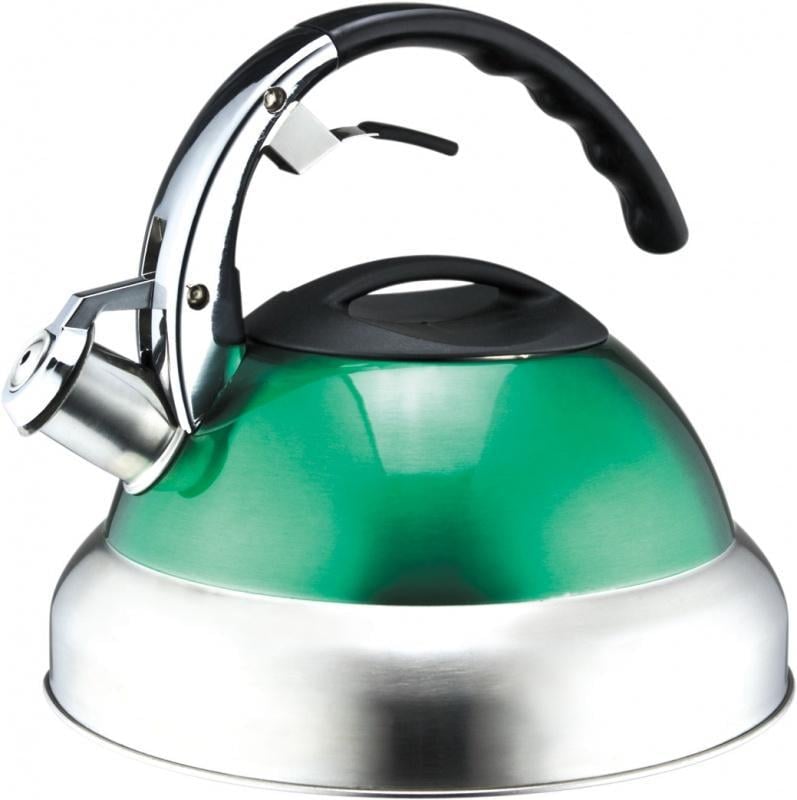Чайник со свистком Lora NS10 нержавеющая сталь Зеленый 3 л
