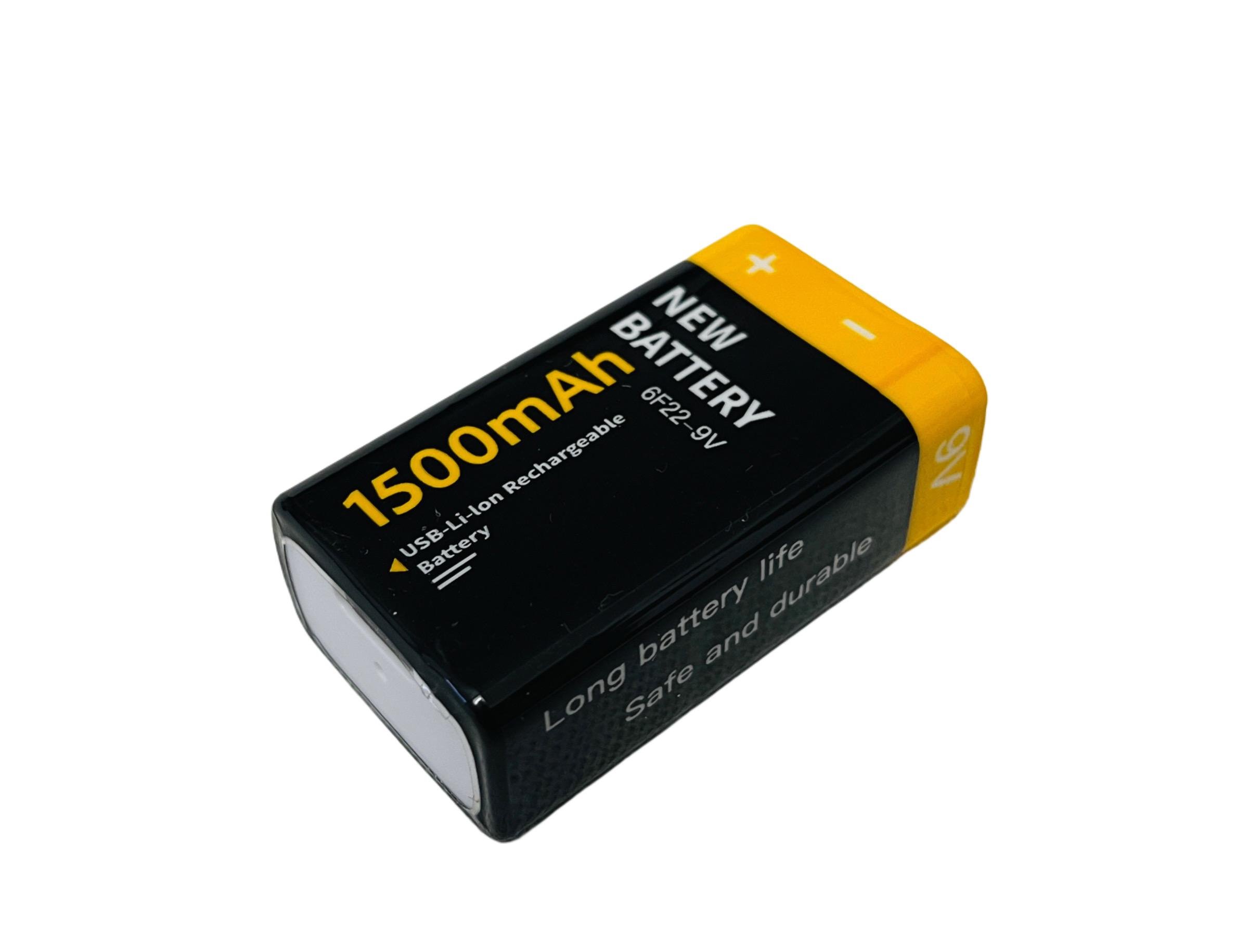 Акумулятор Крона 9 V 1500 mAh Li-Ion з USB зарядкою (6F22) - фото 3