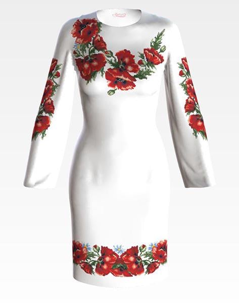 Заготовка женского платья ПЛ041 Маки красные для вышивки бисером и нитками из домотканого полотна Белый (ПЛ041дБ) Заготовка женского платья ПЛ041 Маки красные для вышивки бисером и нитками из домотканого полотна Белый (ПЛ041дБ)