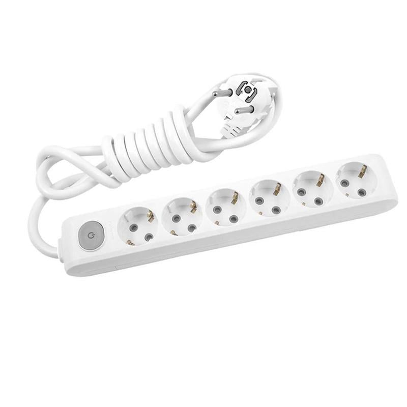 Подовжувач з заземленням з кнопкою та захисними Panasonic X-tendia 5 м 6 гнізд шторками Сірий (WLTA04652GR-UA1) - фото 1 Подовжувач з заземленням з кнопкою та захисними Panasonic X-tendia 5 м 6 гнізд шторками Сірий (WLTA04652GR-UA1) - фото 1