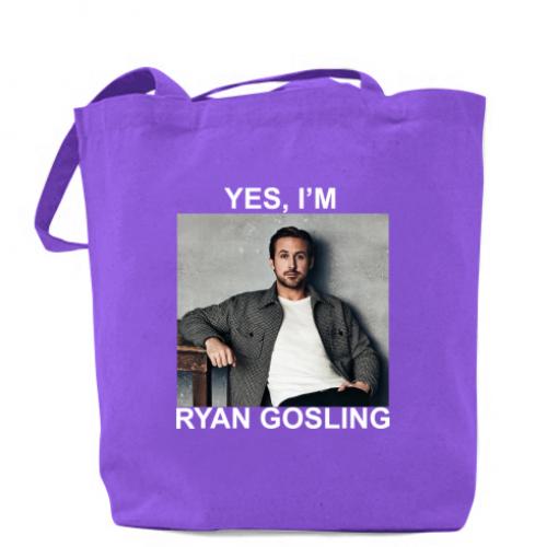 Шопер Yes, i'm Ryan Gosling 41х37 см Фиолетовый (16061429-15-195419)