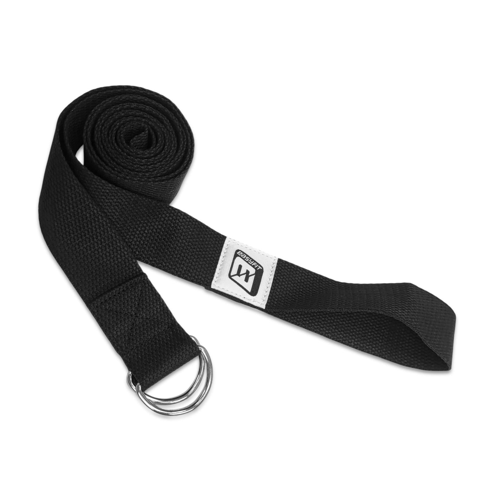 Ремень для йоги EasyFit с петлей 178,5 см Черный (EF-1831-BK)