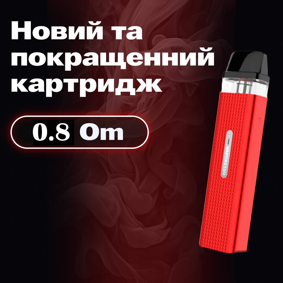 POD-система Vaporesso XROS MINI Pod Kit многоразовая 1000 mAh 2 мл 2 картриджа в комплекте Cherry Red (95fa9da9) - фото 3