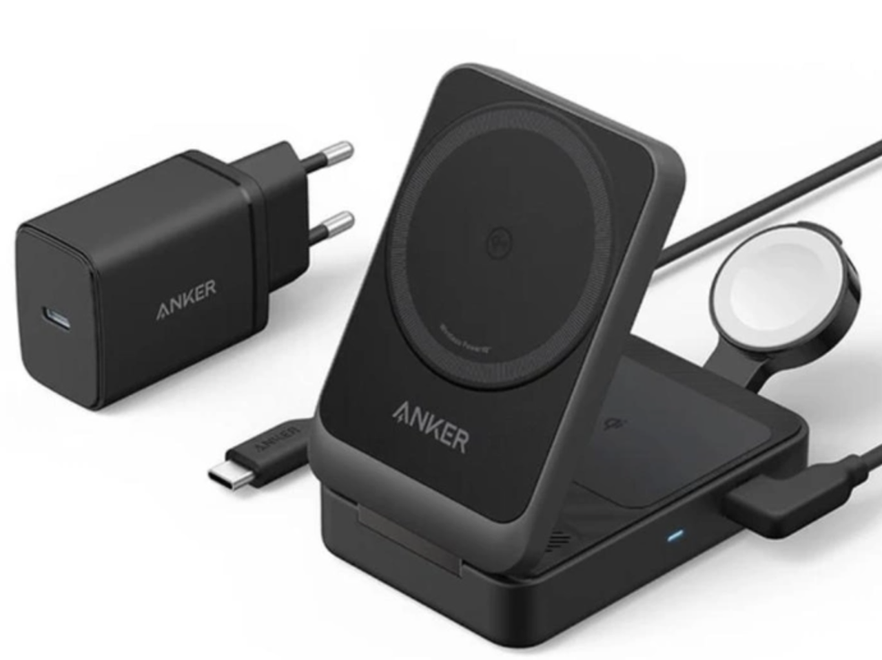 Док-станція Anker Magsafe MagGo 3в1 15w з блоком живлення 40W Black (2117169744)