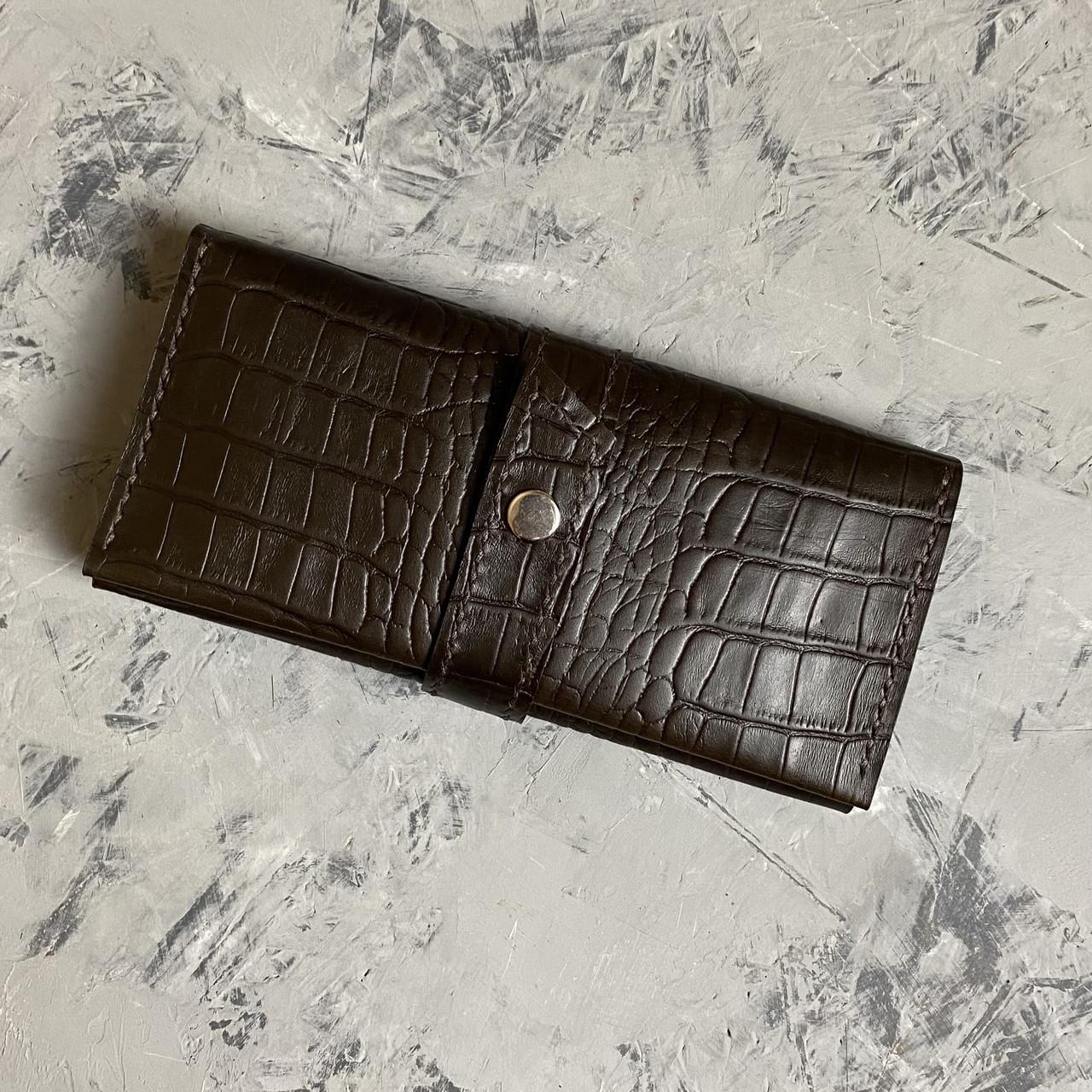 Кошелек женский Stedley leather Жаклин из натуральной кожи Коричневый кайман (30639848)