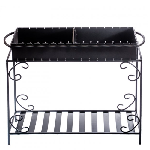 Мангал на 15 шампуров 4 мм на дровнике (m15-4d)