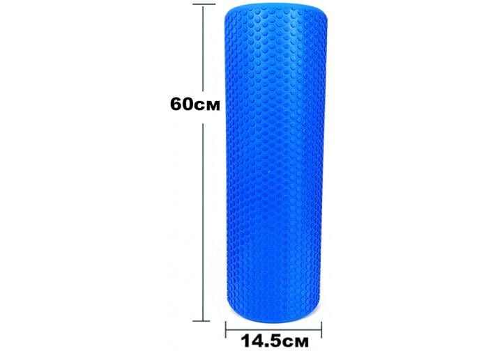 Массажный ролик EasyFit Foam Roller 60 см Синий (EF-2032-Bl) - фото 2