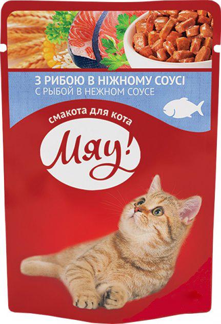 Корм вологий Мяу Риба в соусі 100 г (4820083901829)