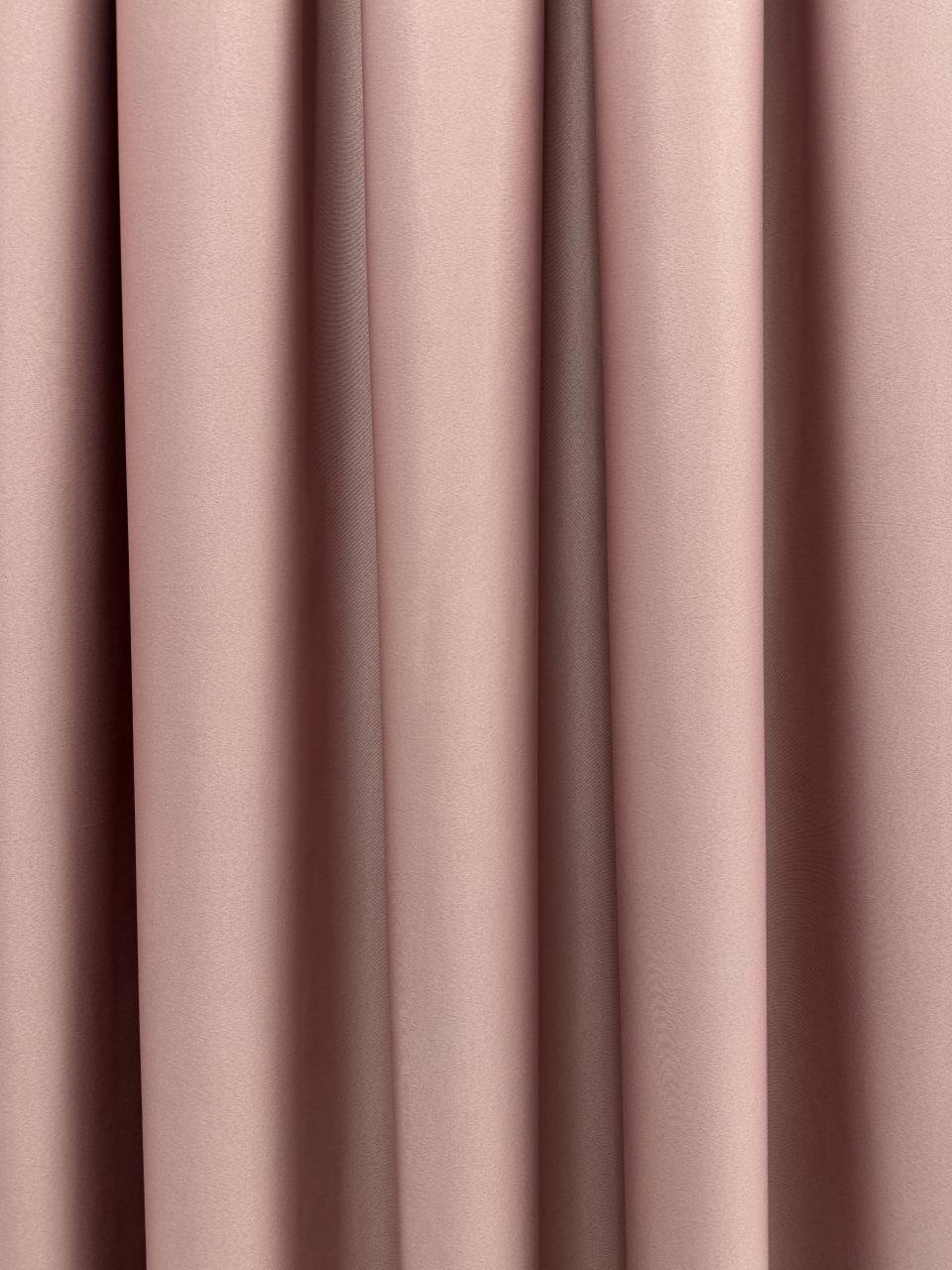 Штора блекаут на тесьме 6 см 150х260 см Нежно-розовый (11882370) - фото 2