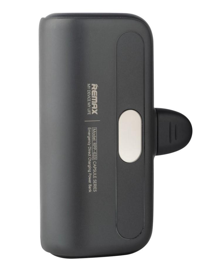 Повербанк Remax RPP-633 5000 Lightning Plug Emergency Black - фото 2 Повербанк Remax RPP-633 5000 Lightning Plug Emergency Black - фото 2