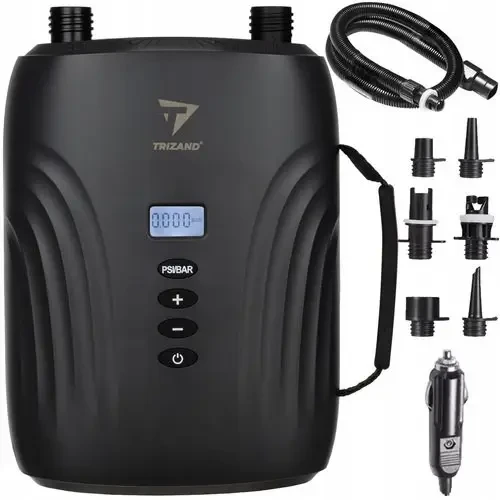 Насос автомобільний електричний Trizand 25262 2в1 для SUP-дошки човнів матраців 12 В 20 PSI з насадками