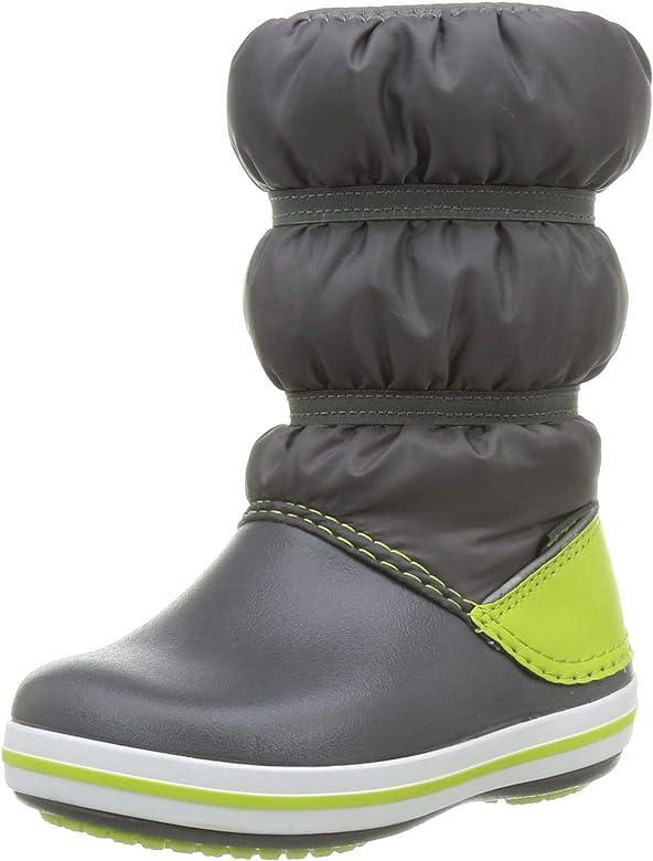 Чоботи дитячі зимові Crocs Kids Crocband Winter Boot р. 7/24/11,5 см Slate Grey/Lime Punch (12156912)