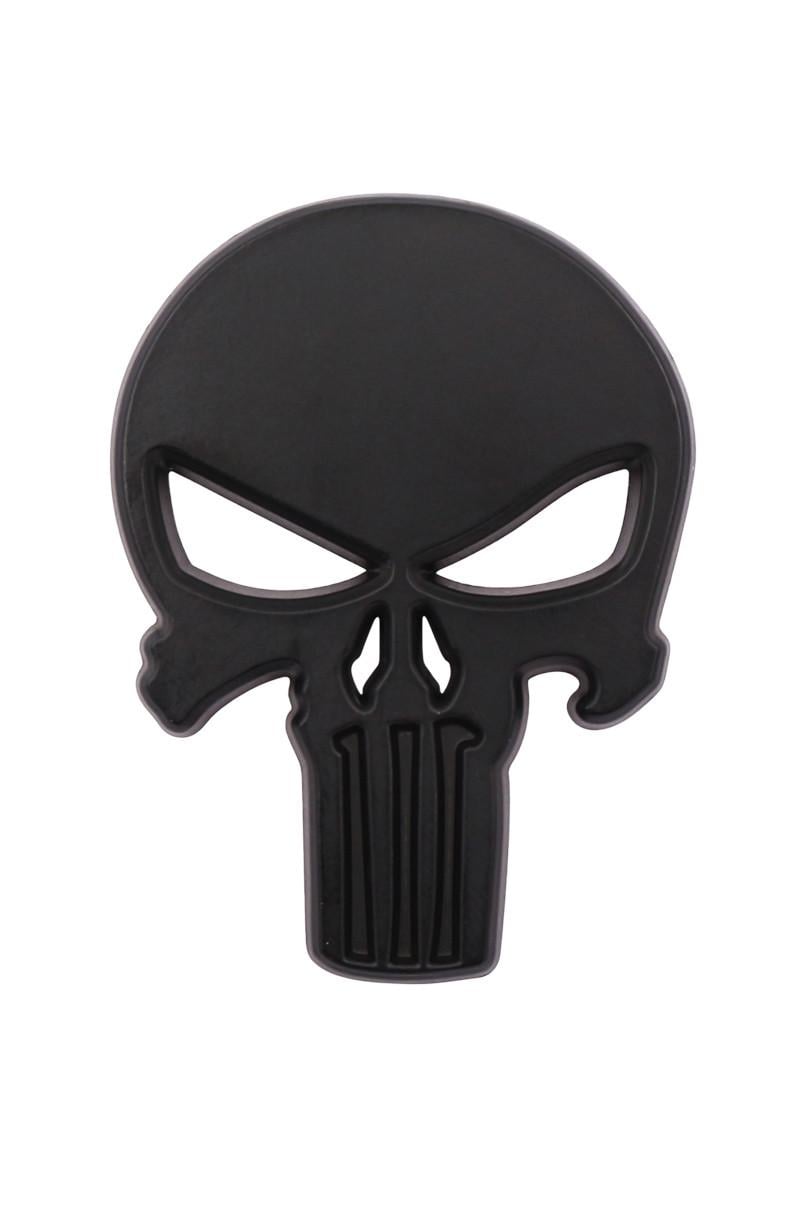 Емблема Череп Punisher 5,8х4,3 см Чорний (1118447131)