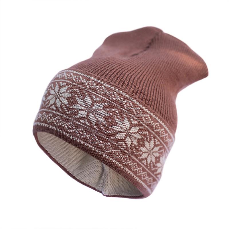 Шапка из шерсти мериноса София 48-54 см Коричневый (412-1) - фото 1 Шапка из шерсти мериноса София 48-54 см Коричневый (412-1) - фото 1