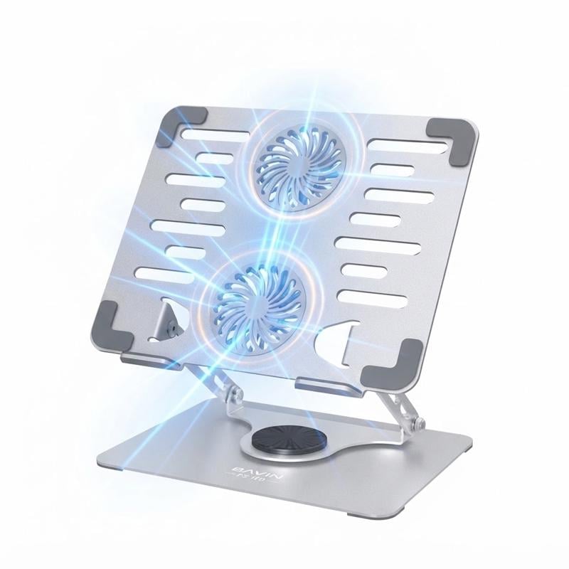 Подставка для ноутбука BAVIN PS-100 POWERFOOL 3000RPM 360° Silver (PS-100SL)