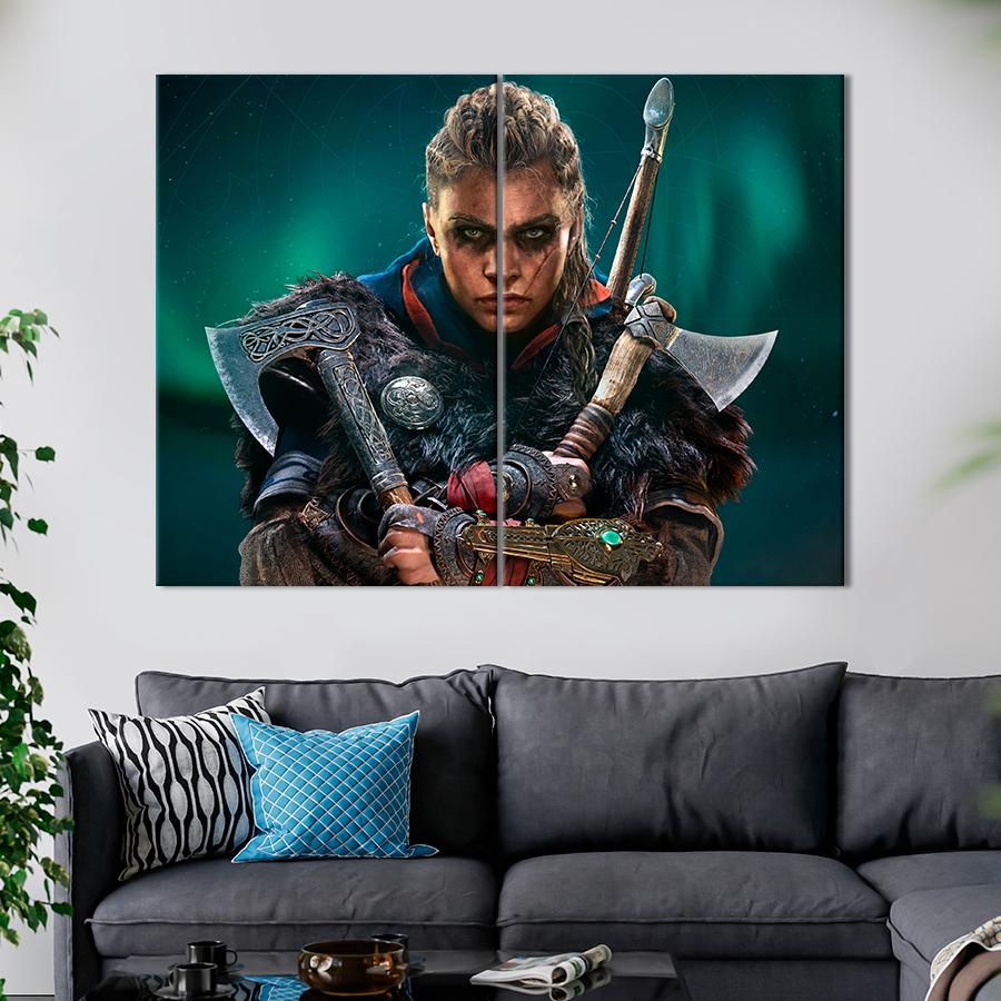 Настенний декор Героиня игры Assassin’s Creed Valhalla Эйвор Варинсдоттер 111x81 см (A203-2)