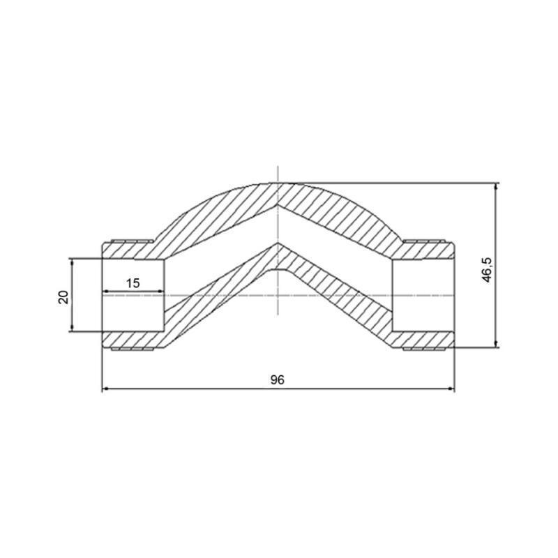 Обвід короткий Blue Ocean PPR 20 мм (SD00006728) - фото 2
