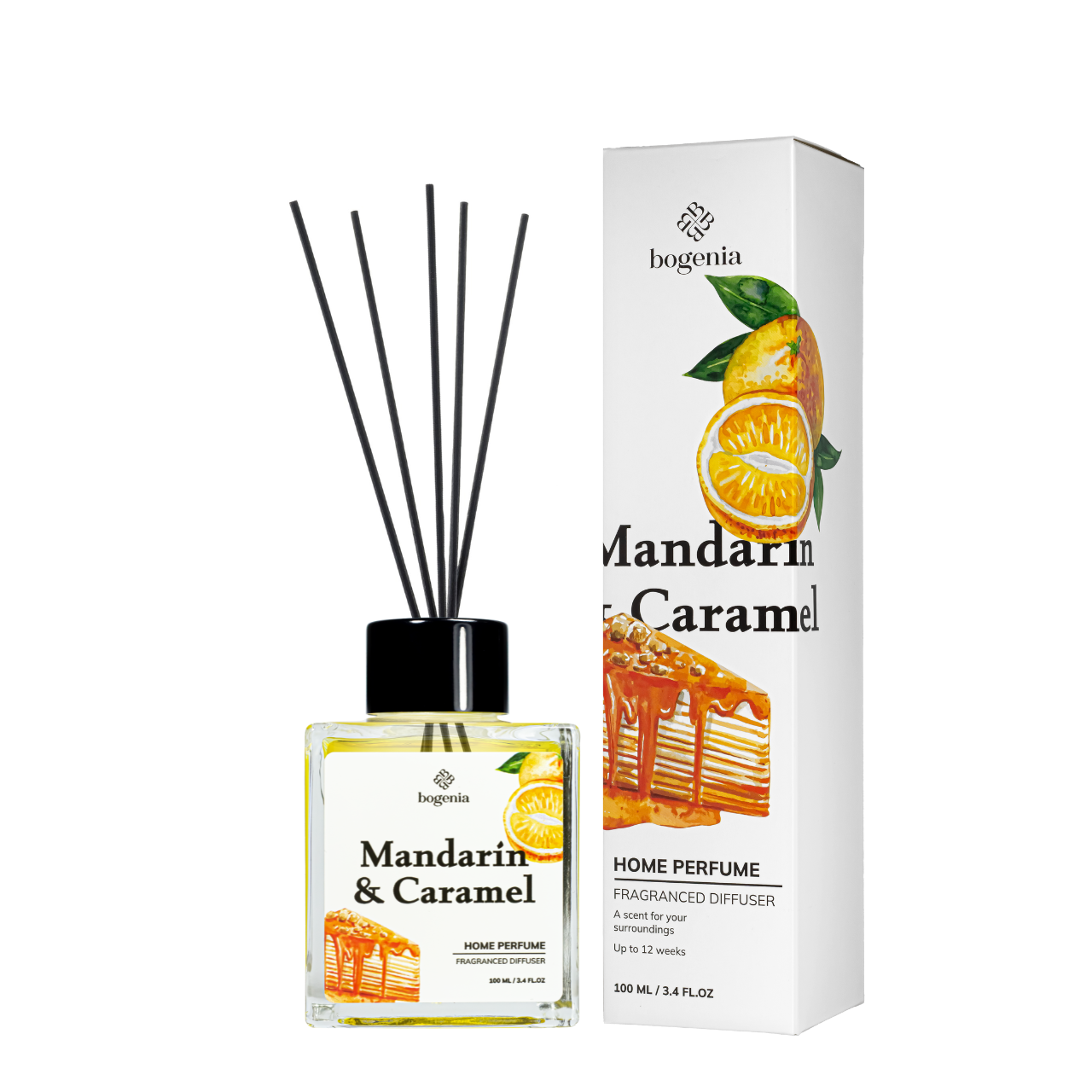 Аромадифузор для дома парфюмированный Bogenia Mandarin&Caramel 100 мл (BG360.010)