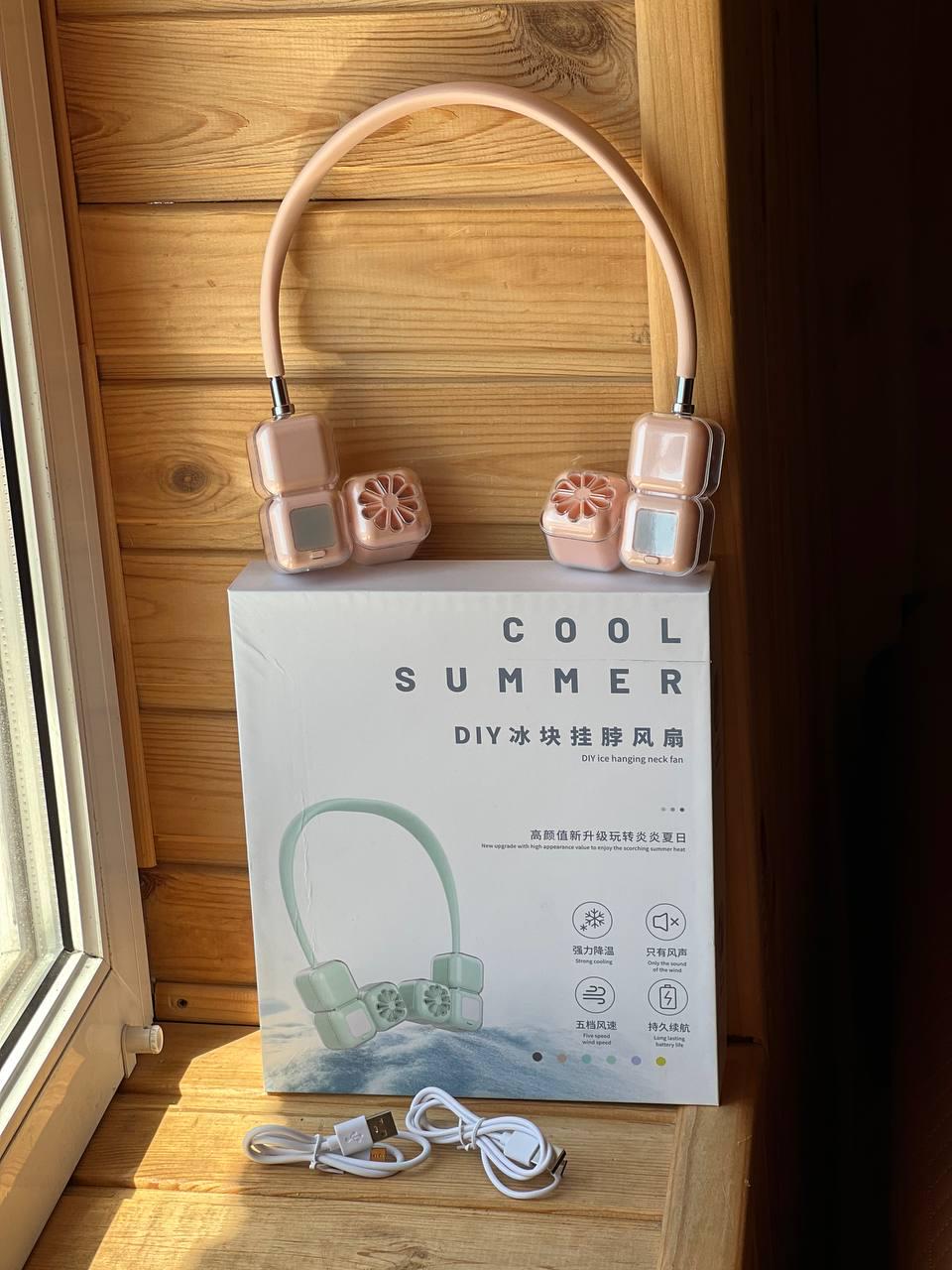 Вентилятор портативний шийний Ice Cube LY-955 зі знімним кріпленням (6-18-205/4268) - фото 3