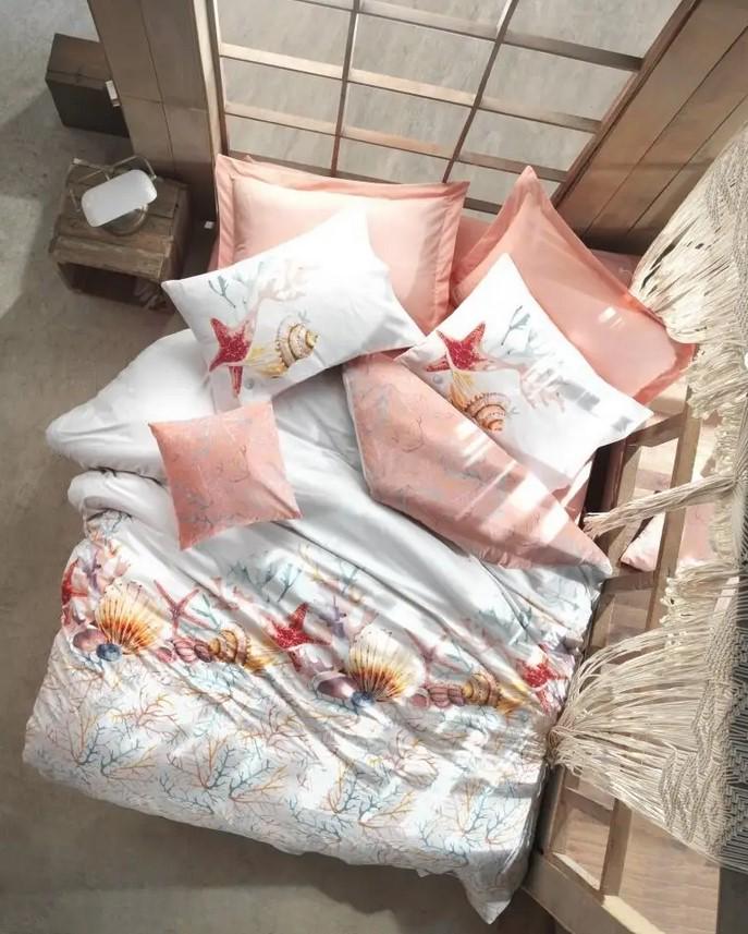 Комплект постільної білизни Cotton box Lara pembe ранфорс євро
