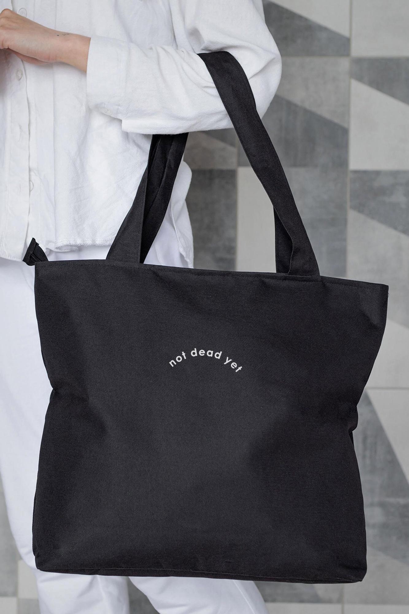 Шопер женский тканевый эко с принтом NotDead Black (8055457) Шопер женский тканевый эко с принтом NotDead Black (8055457)