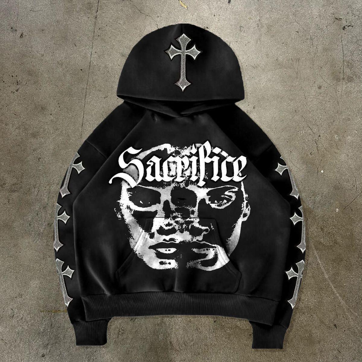 Худи мужское с принтом Pin-000-3399 M Черный (2711253695)