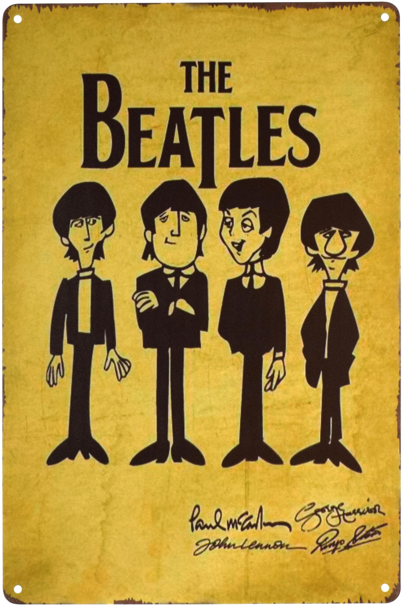 Табличка металева The Beatles Автографи 20x30 см