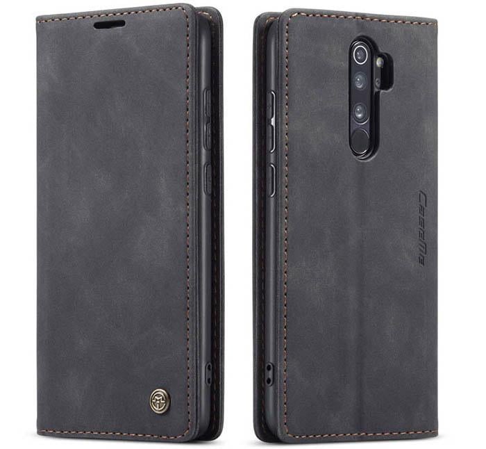 Чехол книжка с магнитом CaseMe на Xiaomi Redmi Note 8 Pro Black (15548-2B)