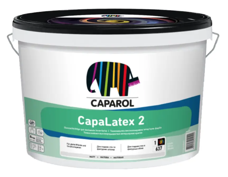 Фарба інтер'єрна латексна глибоко-матова Caparol CapaLatex 2 база 1 2,5 л (1586131806)
