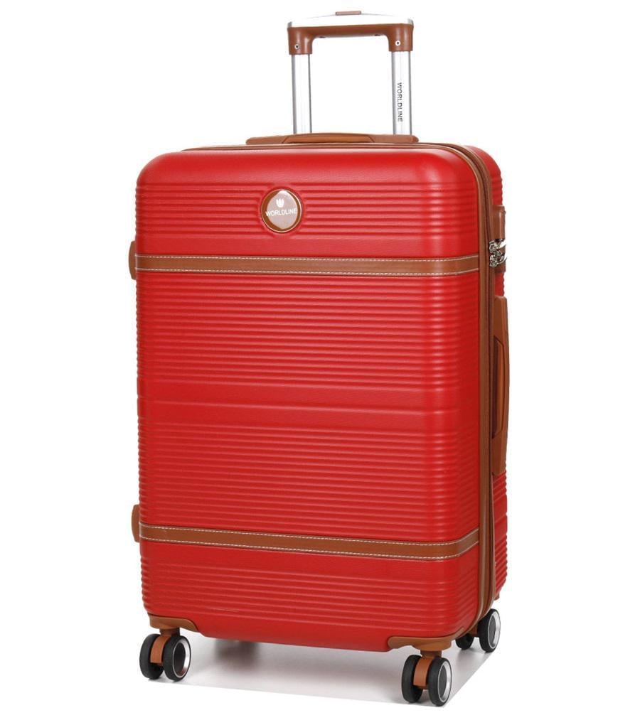 Чемодан средний ABS-пластик AIRTEX Worldline 629 M 67х45х27 см 74 л Красный