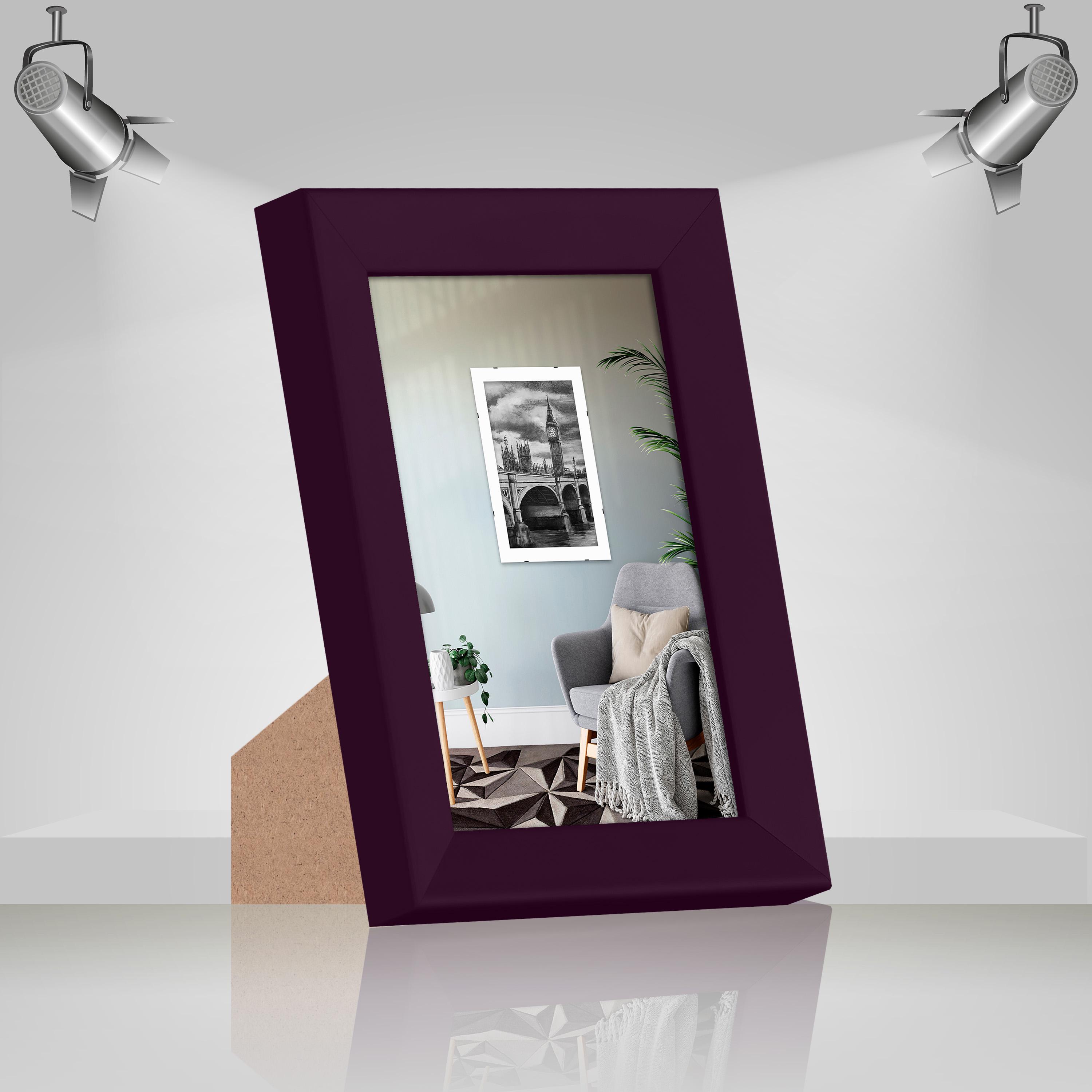 Фоторамка деревянная EmojiFrame 10х15 см AH2220-02 антибликовое стекло 2 мм с ножкой Фиолетовый - фото 2 Фоторамка деревянная EmojiFrame 10х15 см AH2220-02 антибликовое стекло 2 мм с ножкой Фиолетовый - фото 2