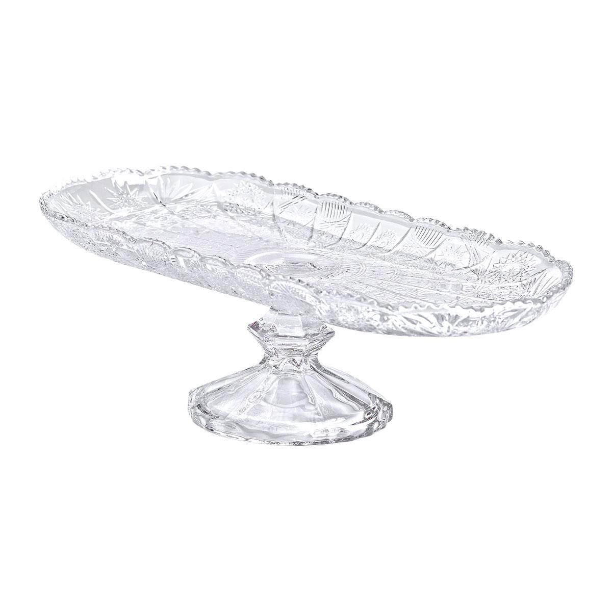 Фруктовниця скляна на ніжці 33,5х15х10 см - фото 3 Фруктовниця скляна на ніжці 33,5х15х10 см - фото 3