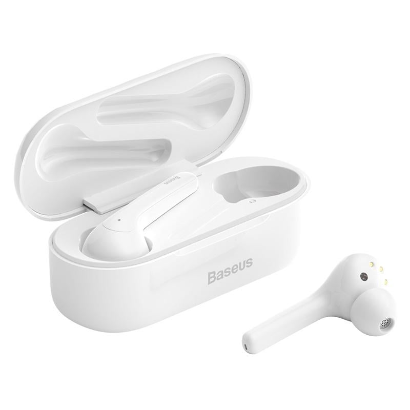Навушники бездротові Bluetooth BASEUS Encok True Wireless Earphones W07 500мАч white
