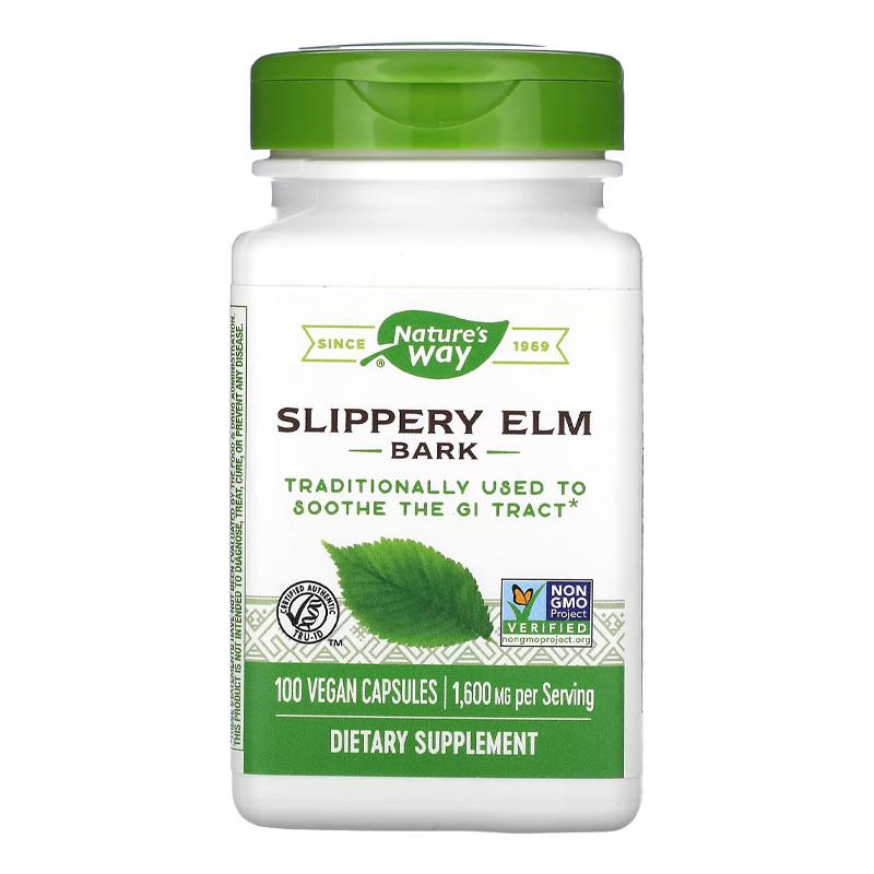 Кора красного вяза Nature's Way Slippery Elm Bark 1600 mg 100 капс. (20525-01)