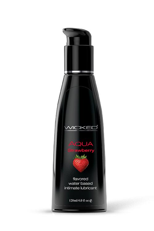 Їстівний лубрикант WICKED AQUA 120 мл зі смаком полуниці