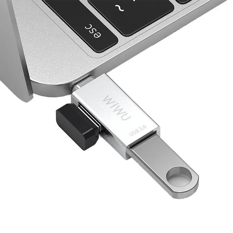 USB-хаб WIWU T02 Type-C Hub 2хUSB - фото 4