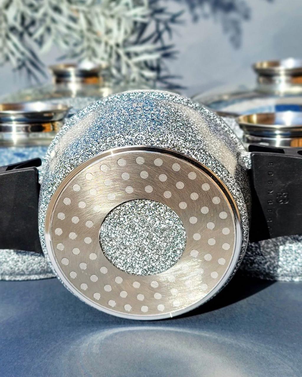 Набір каструль для індукційних плит з гранітним покриттям Edenberg EB-8144 12 пр. - фото 3 Набір каструль для індукційних плит з гранітним покриттям Edenberg EB-8144 12 пр. - фото 3