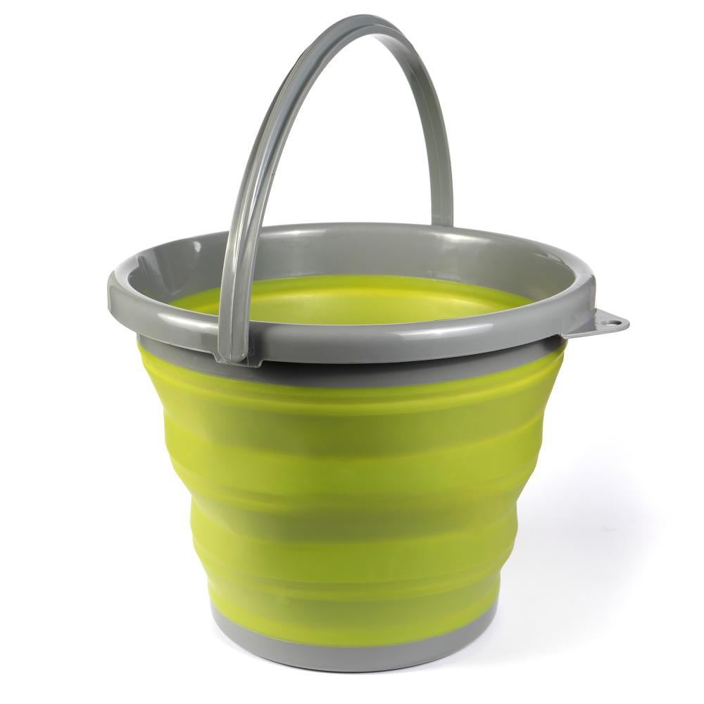 Відро складане Ranger RA 8852 10 л силікон Сірий/Салатовий (f2581311) - фото 2 Відро складане Ranger RA 8852 10 л силікон Сірий/Салатовий (f2581311) - фото 2