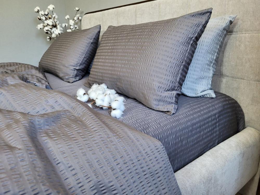 Комплект постельного белья Кис S2024 сатин Premium Gofre полуторный/наволочки 50х70/70х70 см (6496) - фото 4 Комплект постельного белья Кис S2024 сатин Premium Gofre полуторный/наволочки 50х70/70х70 см (6496) - фото 4