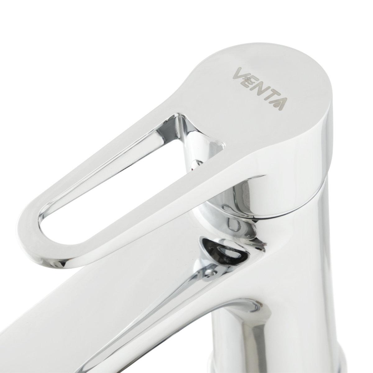 Смеситель для умывальника Venta VN115MC однорычажный в ванну врезной нержавеющая сталь Хром - фото 2